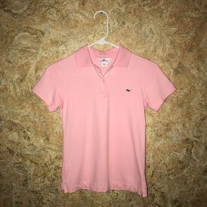 Pale pink Vineyard Vines polo
